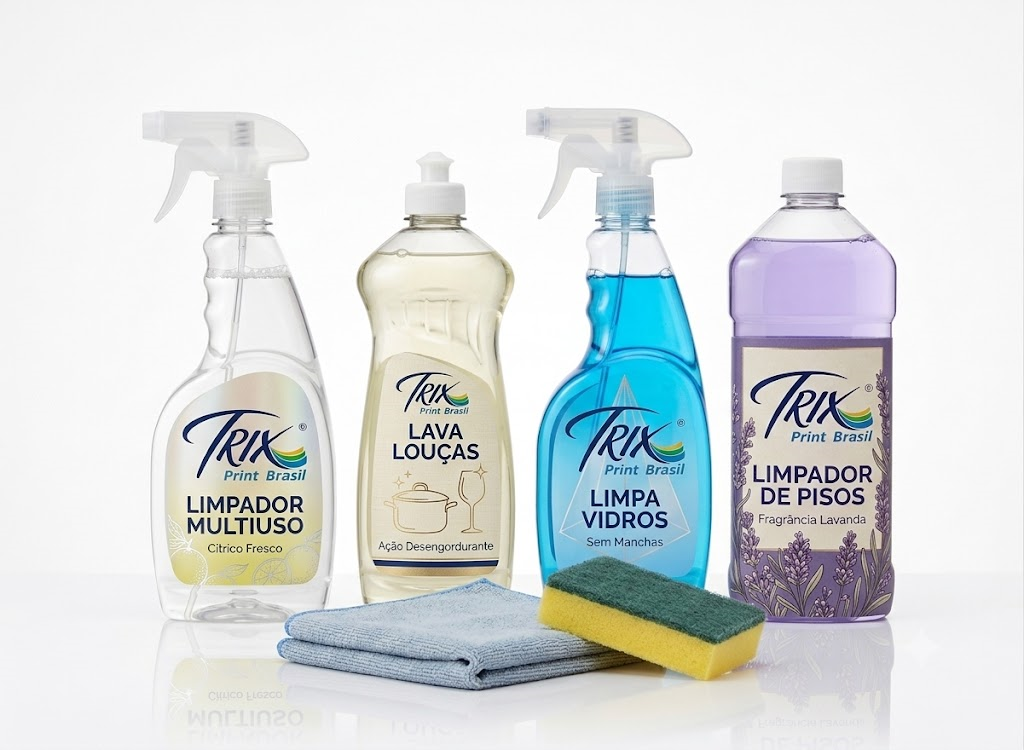 Rótulos para produtos químicos e de limpeza